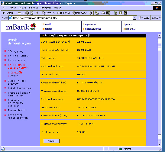 Lista operacji zaplanowanych